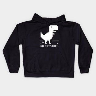 Offline Dino - white Kids Hoodie